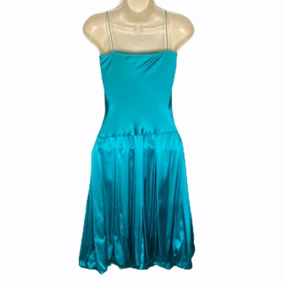 🚫SOLD🚫DVF Tasya Teal Silk Slip Dress - Picture 5 of 10